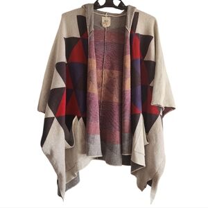 Billabong‎ Geometric Patterned Hooded Cardigan size S | Boho | Relaxed Fit